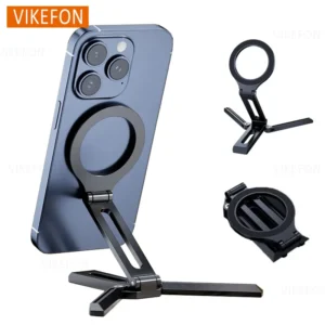 foldable magnetic phone holder desktop lazy tripod cell phone stand for magsafe iphone 16 15 14 13 12 pro max smartphone bracket