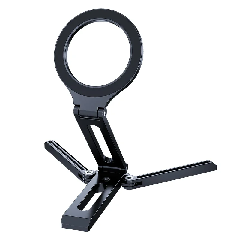 foldable magnetic phone holder desktop lazy tripod cell phone stand for magsafe iphone 16 15 14 13 12 pro max smartphone bracket